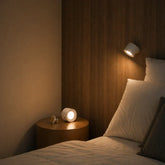 Wireless adjustable wall lamp with magnetic mount and 360° rotation