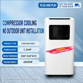 Portable Air Conditioner 8000 BTU – 3-in-1 Cooling Fan and Dehumidifier – AC Unit for Bedroom & Home