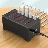 Compact multi-port home USB charging station
