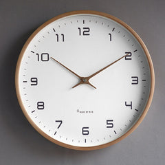 Wooden Wall Clock in Scandinavian Style – Quiet and Minimalist