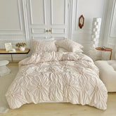 Elegant Floral Bedding Set with Ruffles