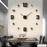 Elegant wall clock with artistic accent