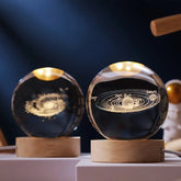 3D Crystal Ball LED Glowing Decorative Planet