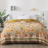 Double-sided boho-style sheet with fringes