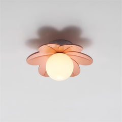 Decorative contemporary floral glass ceiling lamp