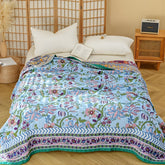 Double-sided floral blanket European vintage pattern