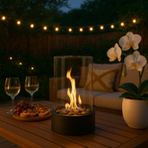 Decorative portable bioethanol tabletop fireplace - Smokeless for indoor and outdoor use