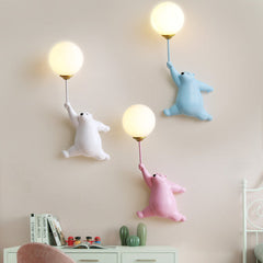 Soft Glow Bear Balloon Wall Lamp
