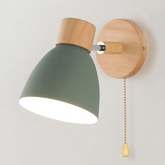 Warm Scandinavian wall sconce with convenient switch