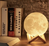 3D lamp with moonlight night light function, color changing, brightness adjustment, and remote control
