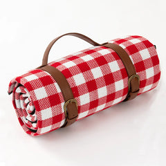 Compact Foldable Waterproof Picnic Blanket in Checkered Pattern