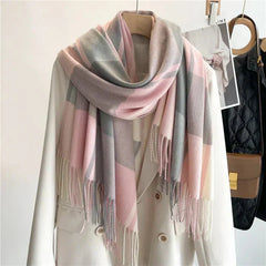 Women's Scarf Classic Plaid Pattern Warm Elegant Accessory