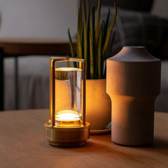 Wireless rechargeable LED table lamp with dimming function