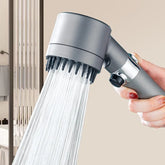High-pressure shower head with 3 spray modes and filter