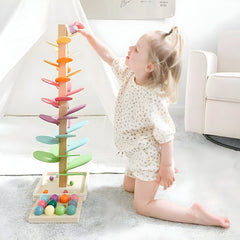 Interactive Wooden Marble Run for Smart Play
