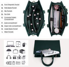 Functional Women's Laptop Bag for Work with Multiple Compartments