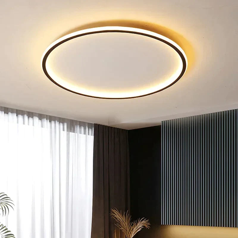 Functional Scandinavian round LED ceiling lamp for elegant home interiors