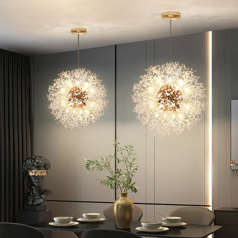 Striking LED pendant chandelier