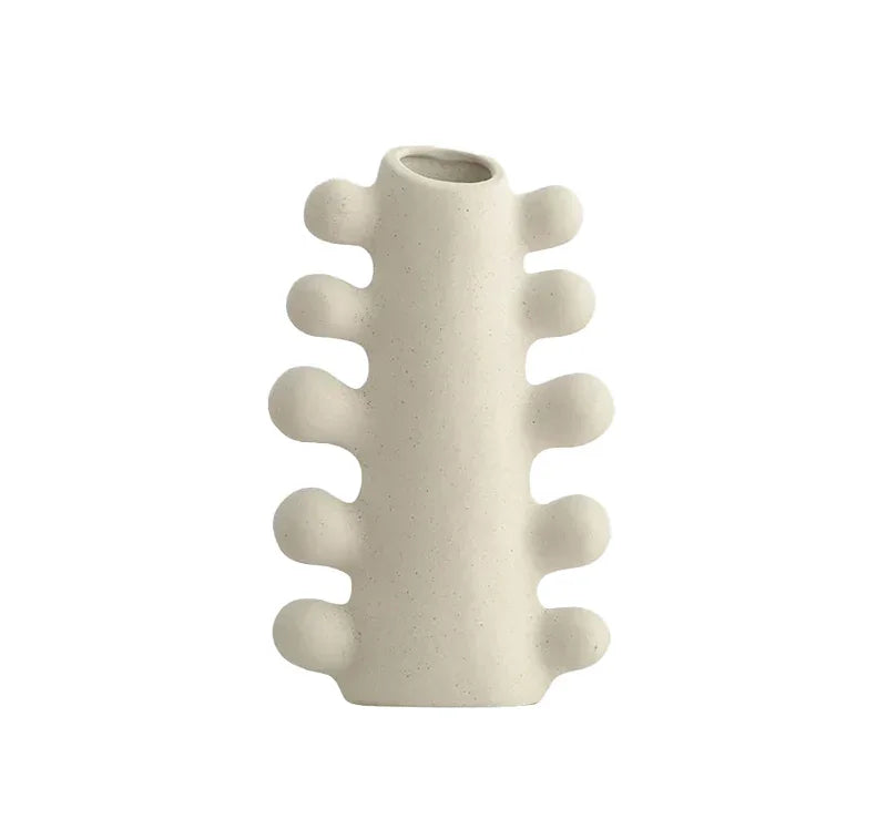 Decorative, sculpted vase – modern table decoration